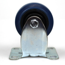 3 inches medium duty  plate rigid elastic casters